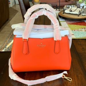 Kate Spade Tippy triple compartment Satchel - Tamarillo color